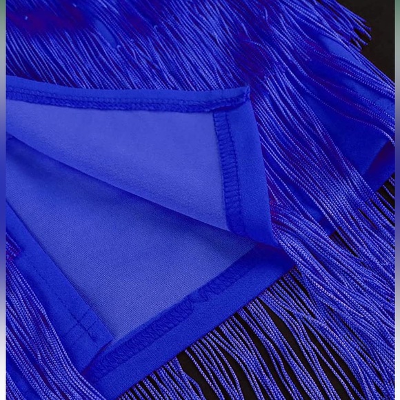 Tiered Fringe Elastic Waist Midi Skirt main image 0